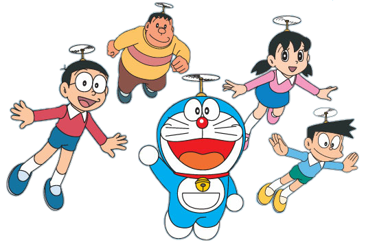 PNG Doraemon Volando Gorrocoptero...