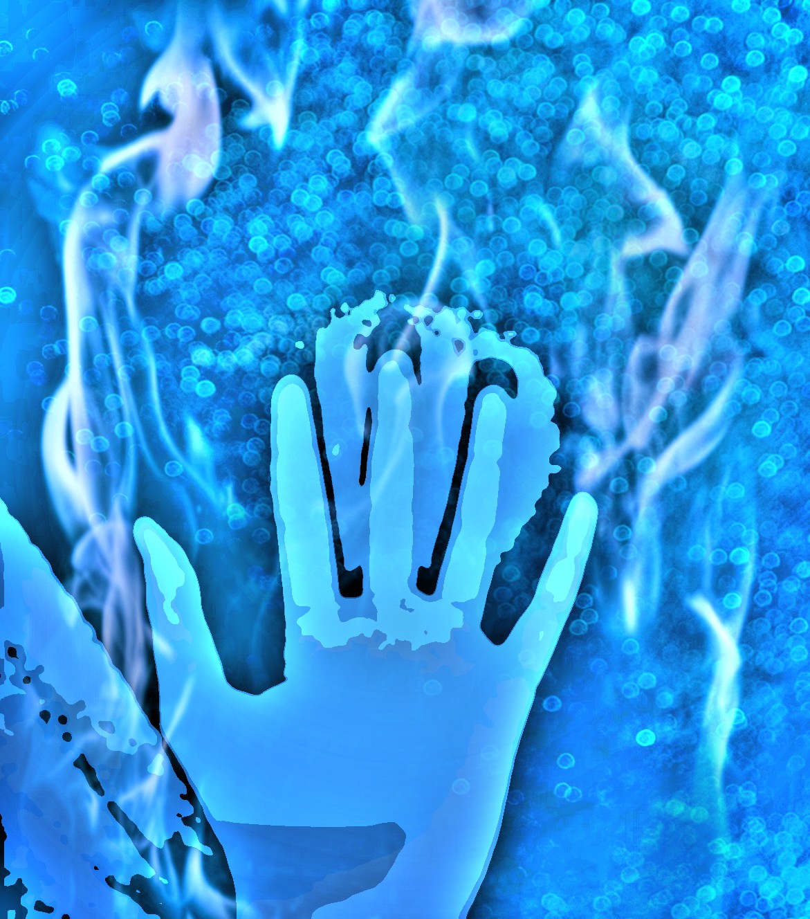 hand fire blue hand fire blue image by kacperwyszowski