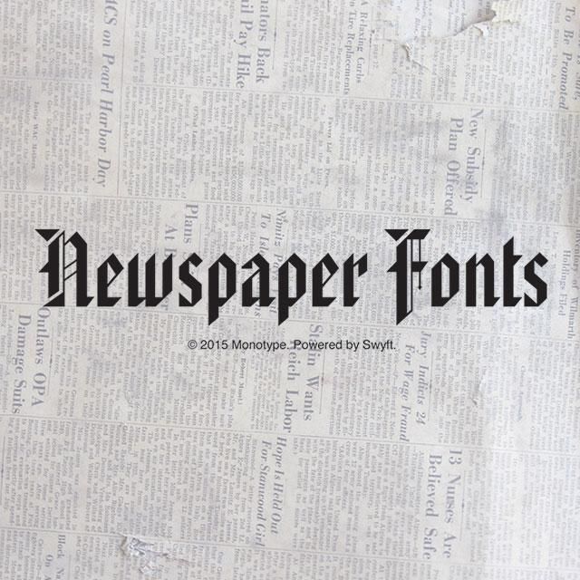 newspaper fonts 