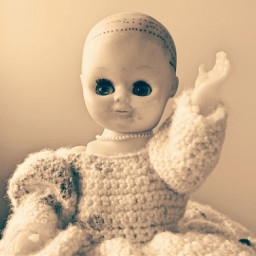 blackandwhite vintage oldphoto creepy doll dress dolls blue dirty
