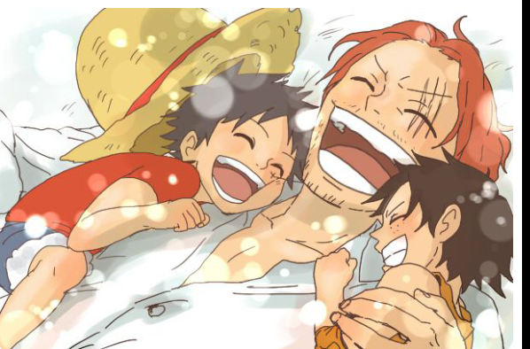 This visual is about shanks luffy ace onepiece op X3.